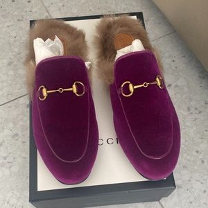 Gucci mules with fur - GORGEOUS!